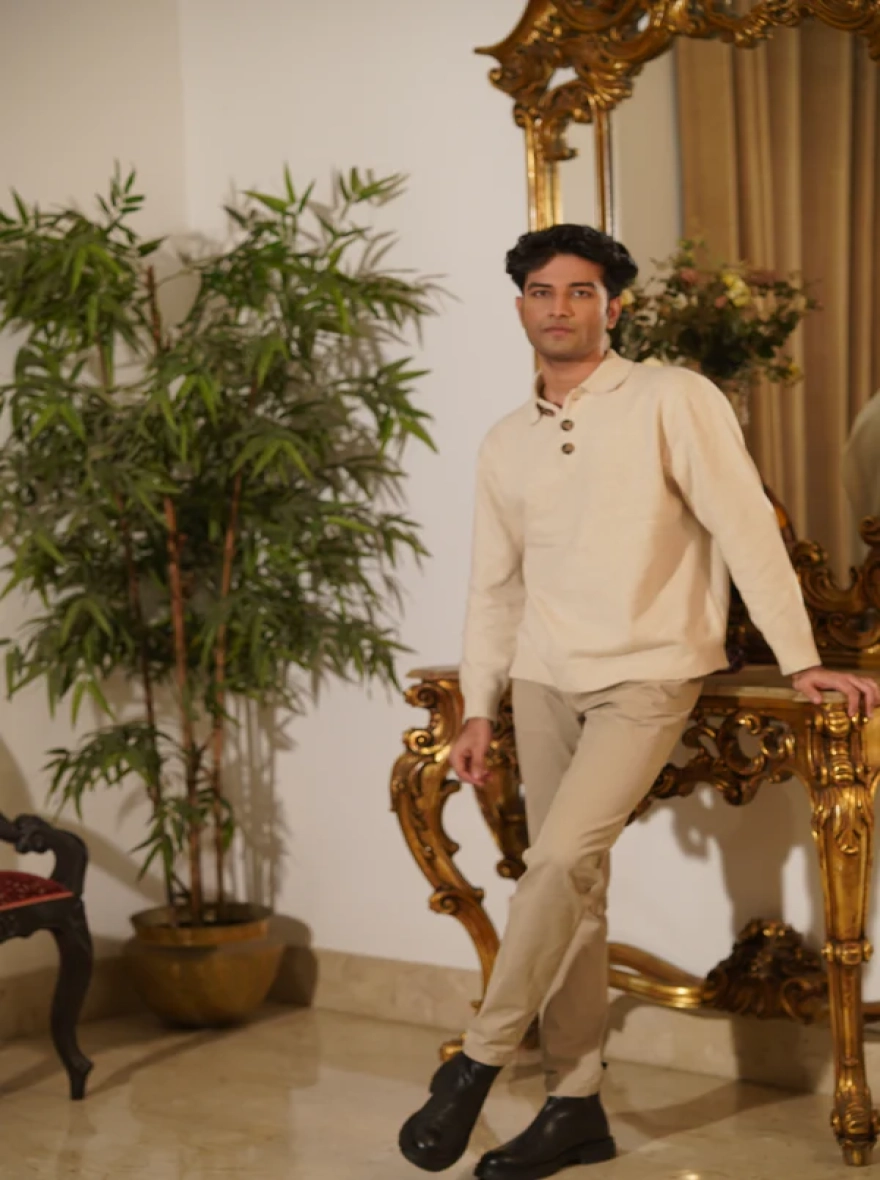 Jacob Textured Sand Polo