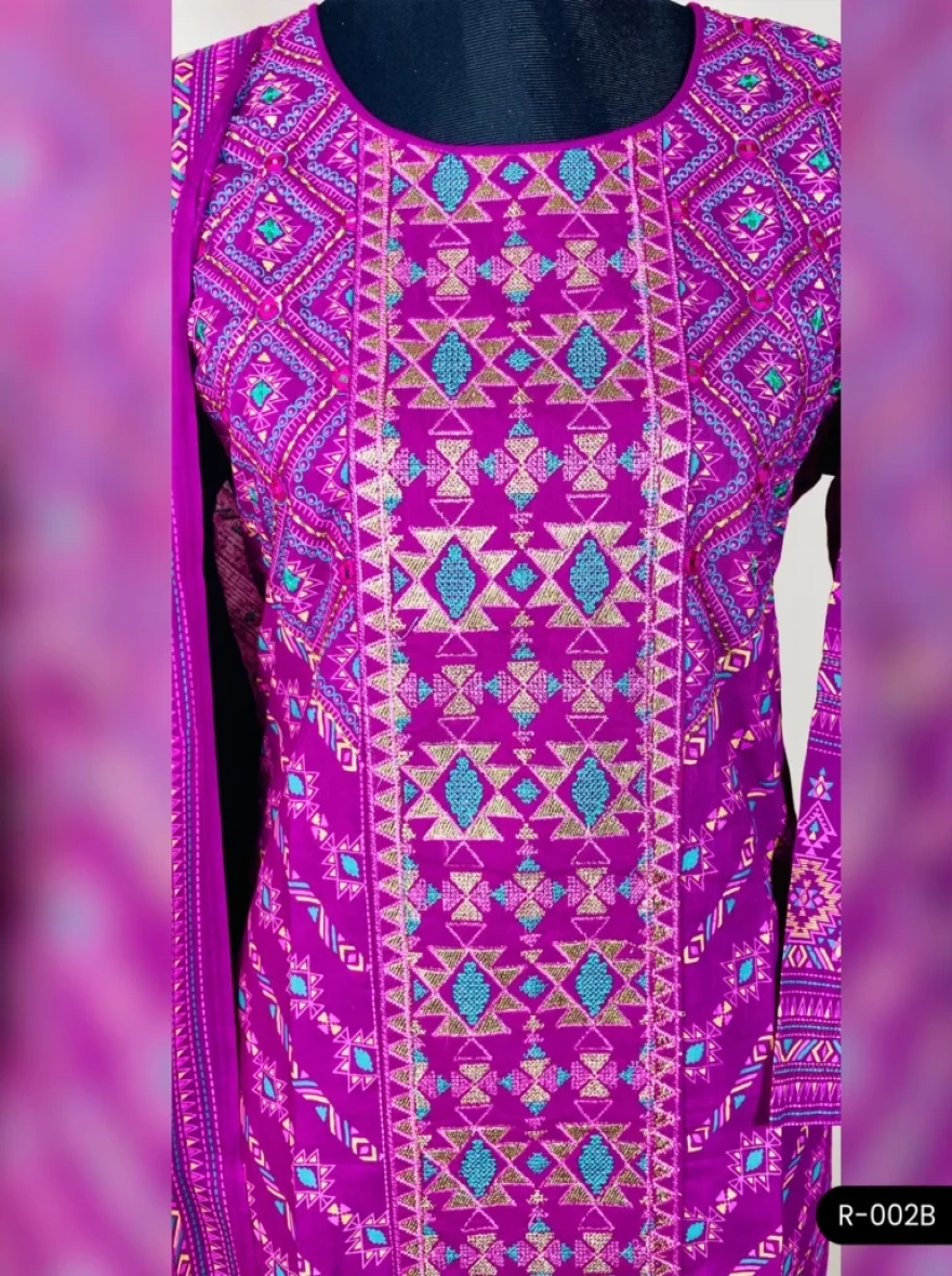 Premium Boutique Cotton 3-Piece Salwar Kameez - R-002B