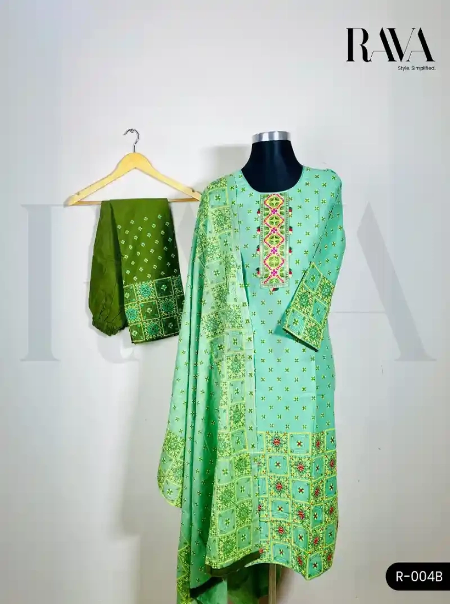Premium Boutique Cotton 3-Piece Salwar Kameez - R-004B