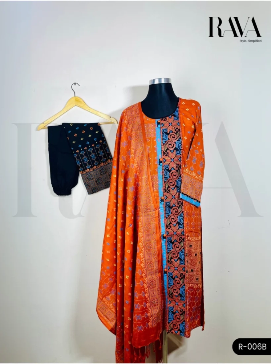 Premium Boutique Cotton 3-Piece Salwar Kameez - R-006B