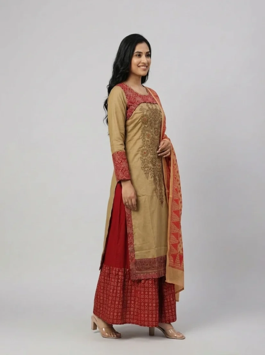 Premium Boutique Cotton 3-Piece Salwar Kameez - R-008B