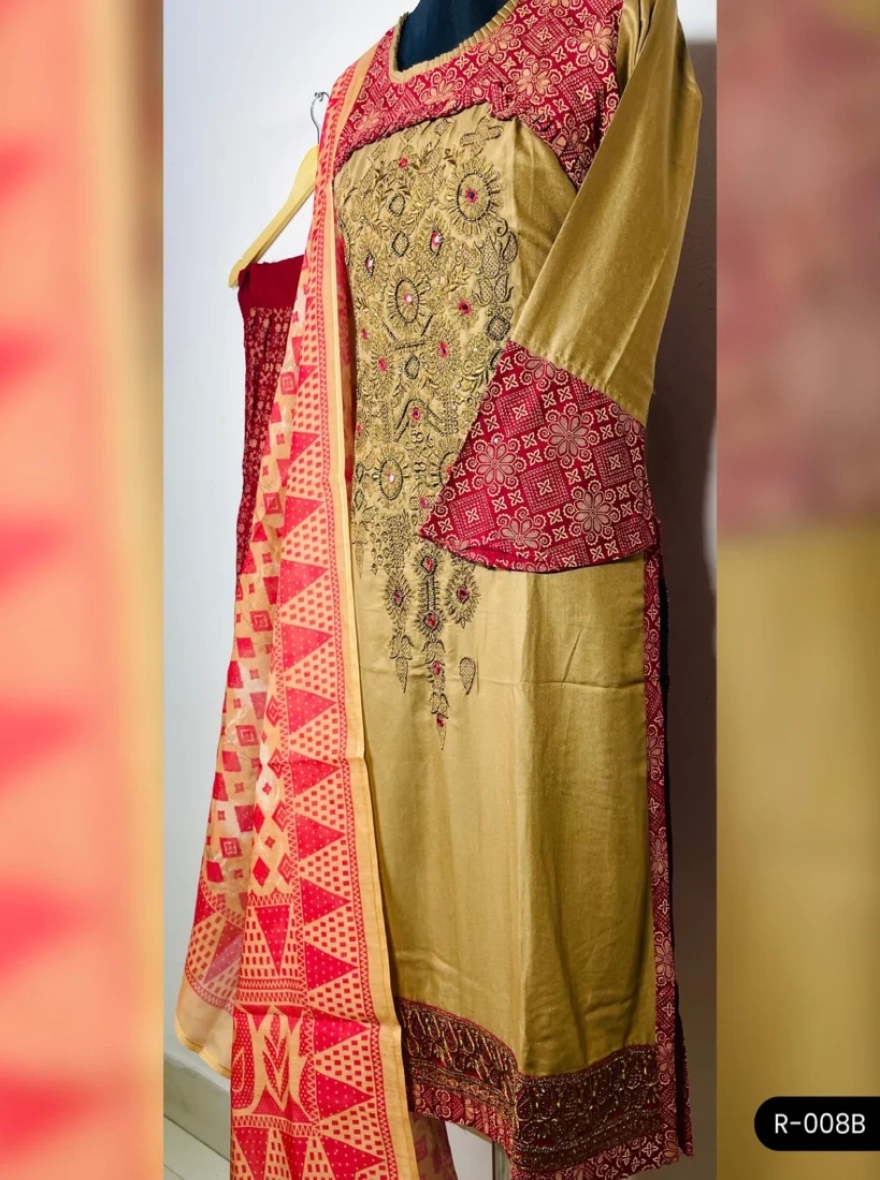 Premium Boutique Cotton 3-Piece Salwar Kameez - R-008B