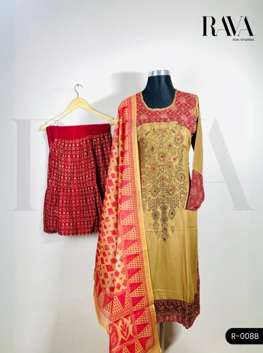 Premium Boutique Cotton 3-Piece Salwar Kameez - R-008B