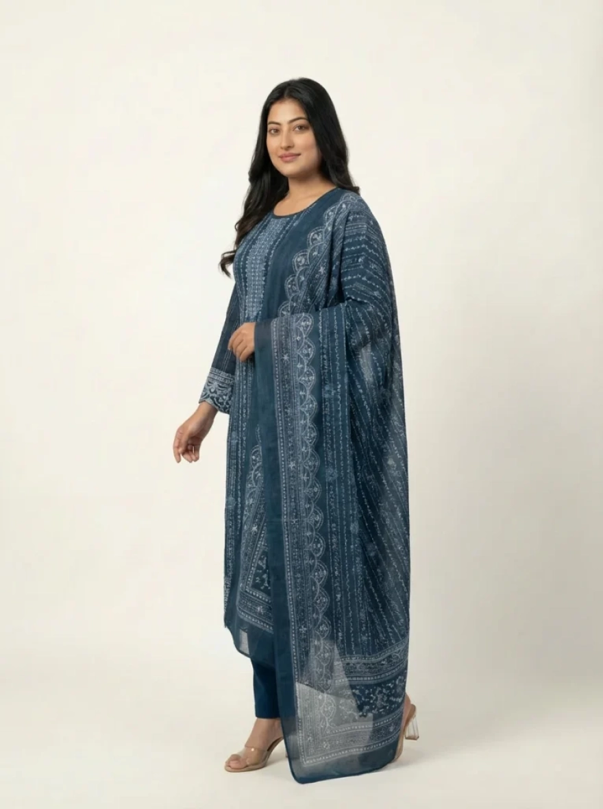 Premium Boutique Cotton 3-Piece Salwar Kameez - R-012B