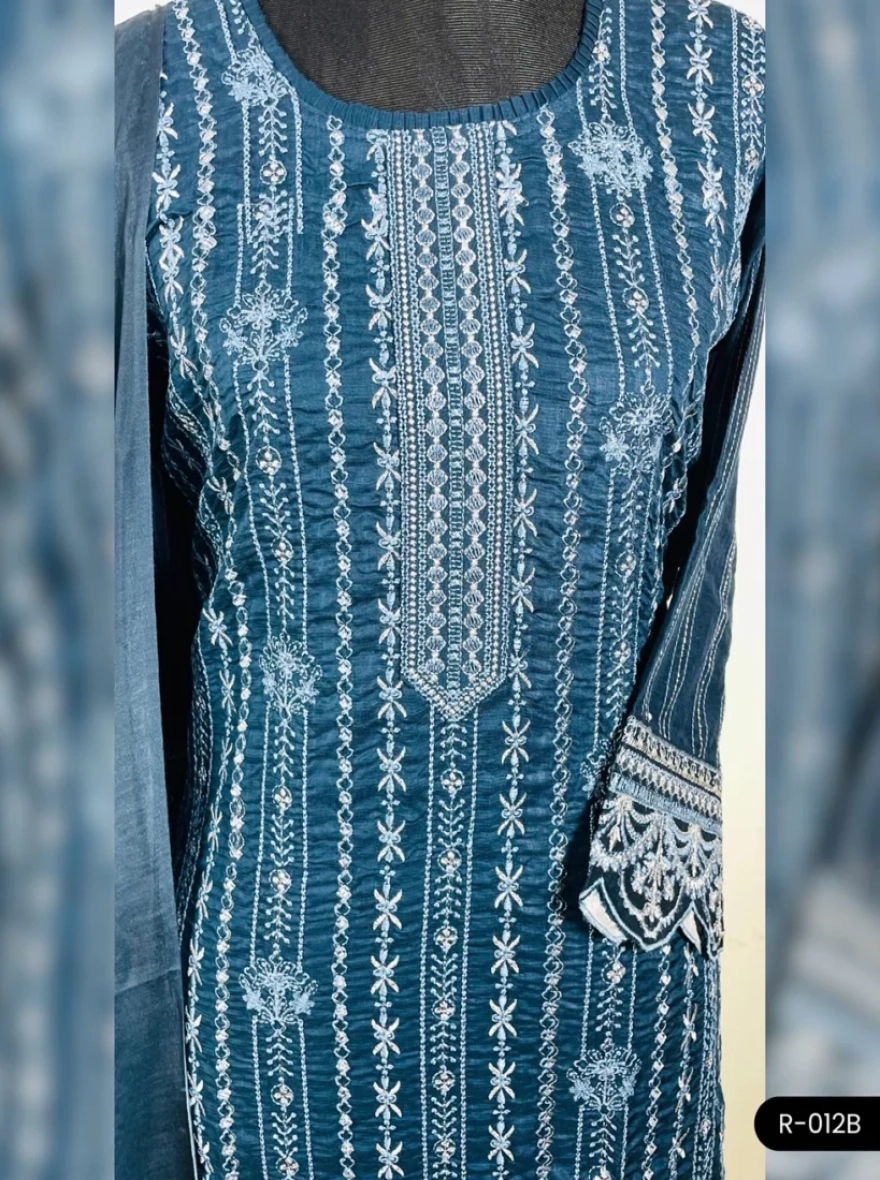 Premium Boutique Cotton 3-Piece Salwar Kameez - R-012B