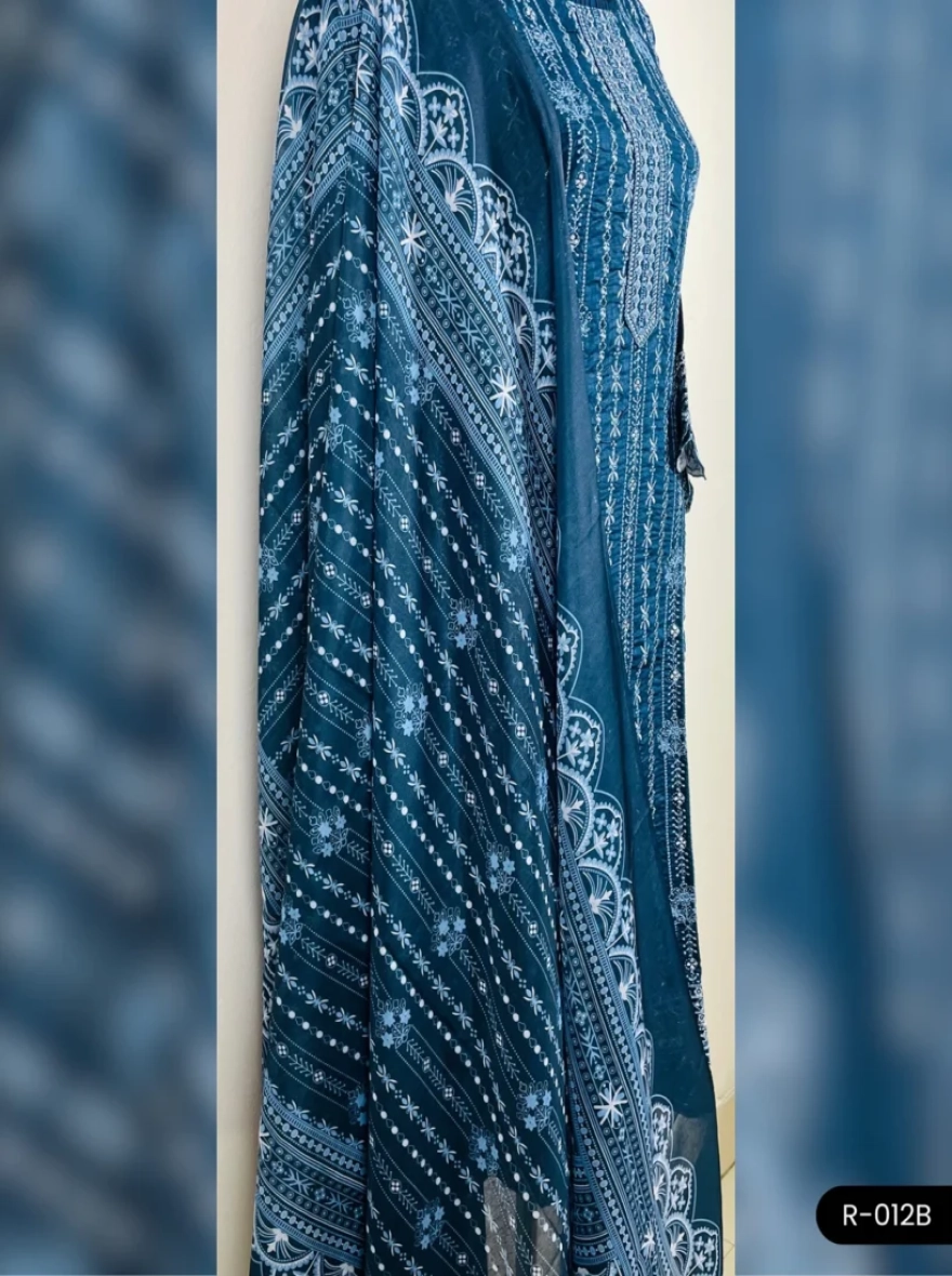 Premium Boutique Cotton 3-Piece Salwar Kameez - R-012B