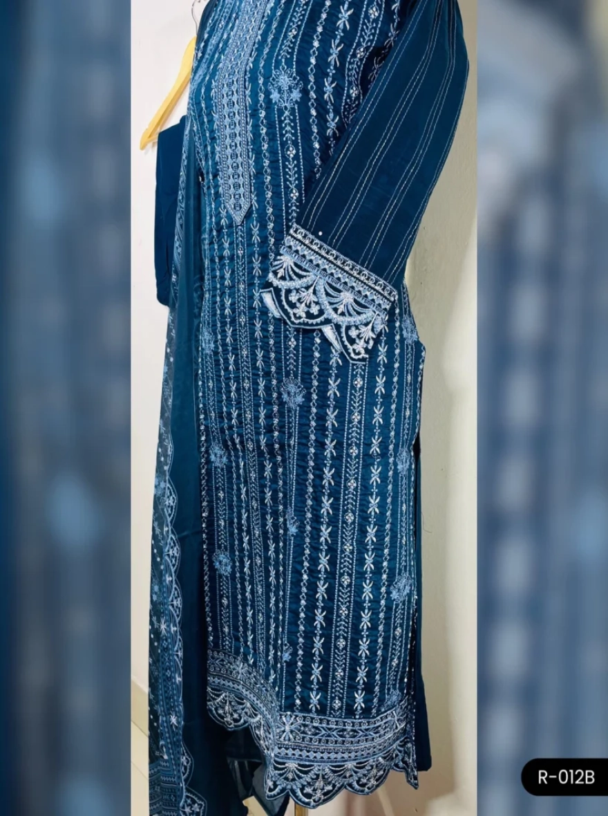 Premium Boutique Cotton 3-Piece Salwar Kameez - R-012B