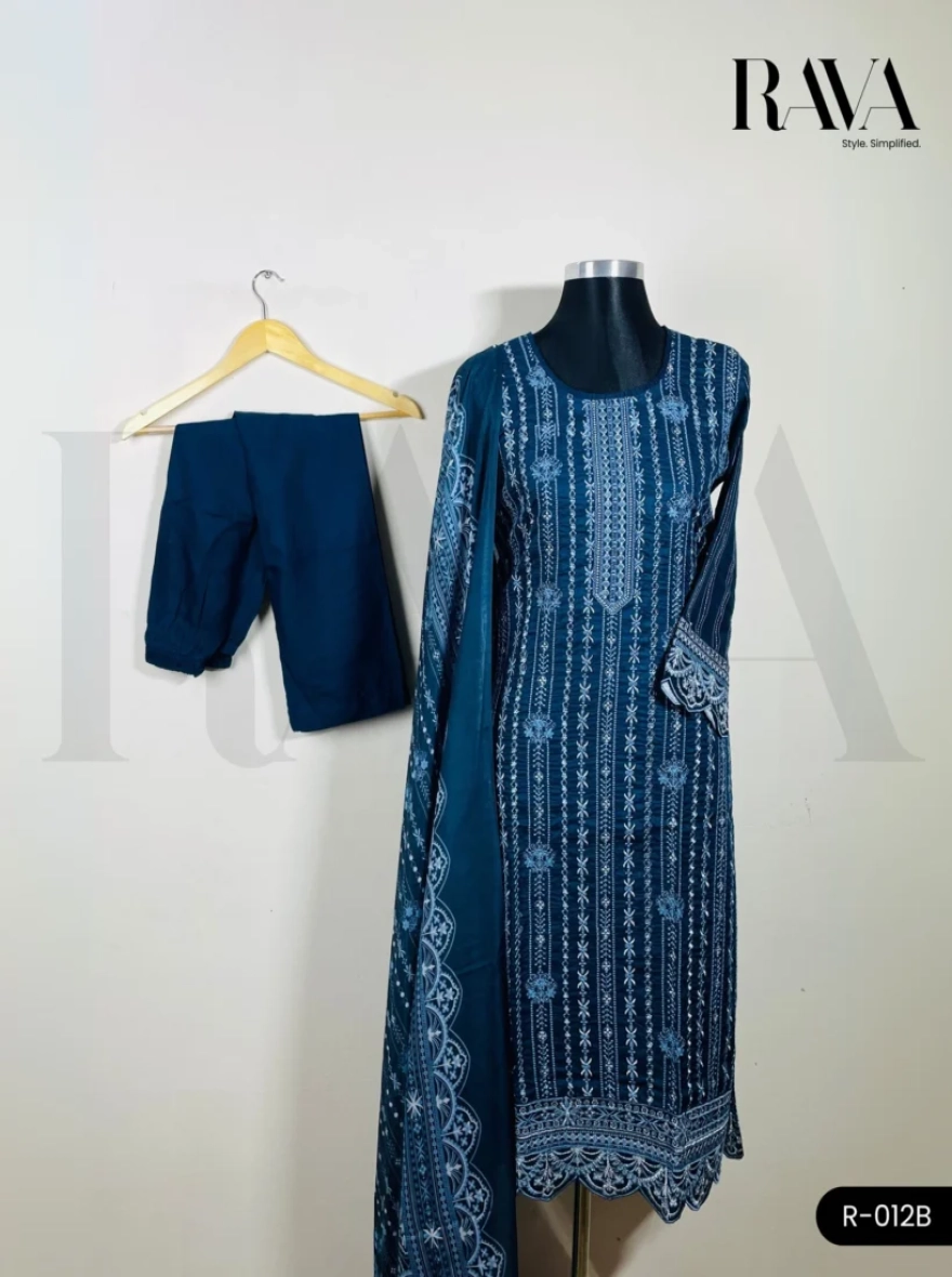 Premium Boutique Cotton 3-Piece Salwar Kameez - R-012B