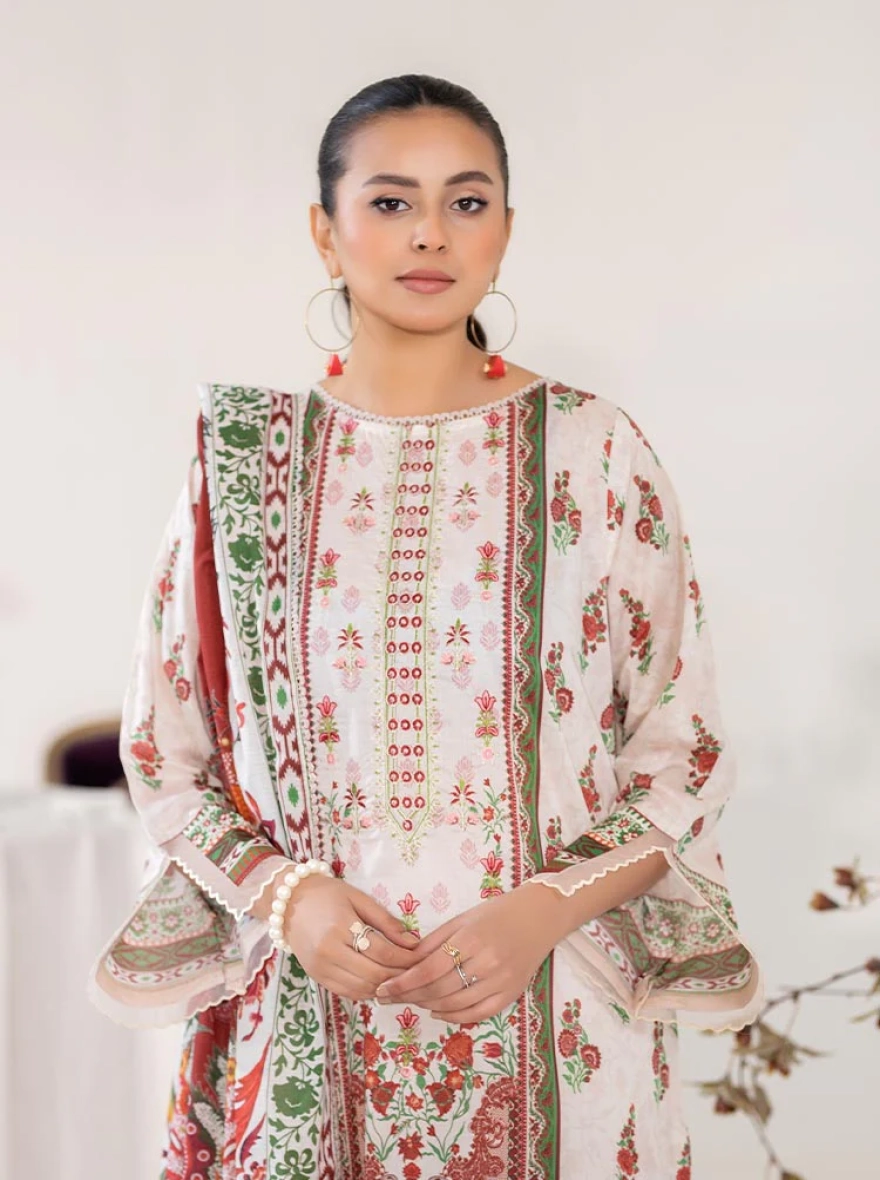 Rang E Adaa – Zari 3-Piece Unstitched Suit