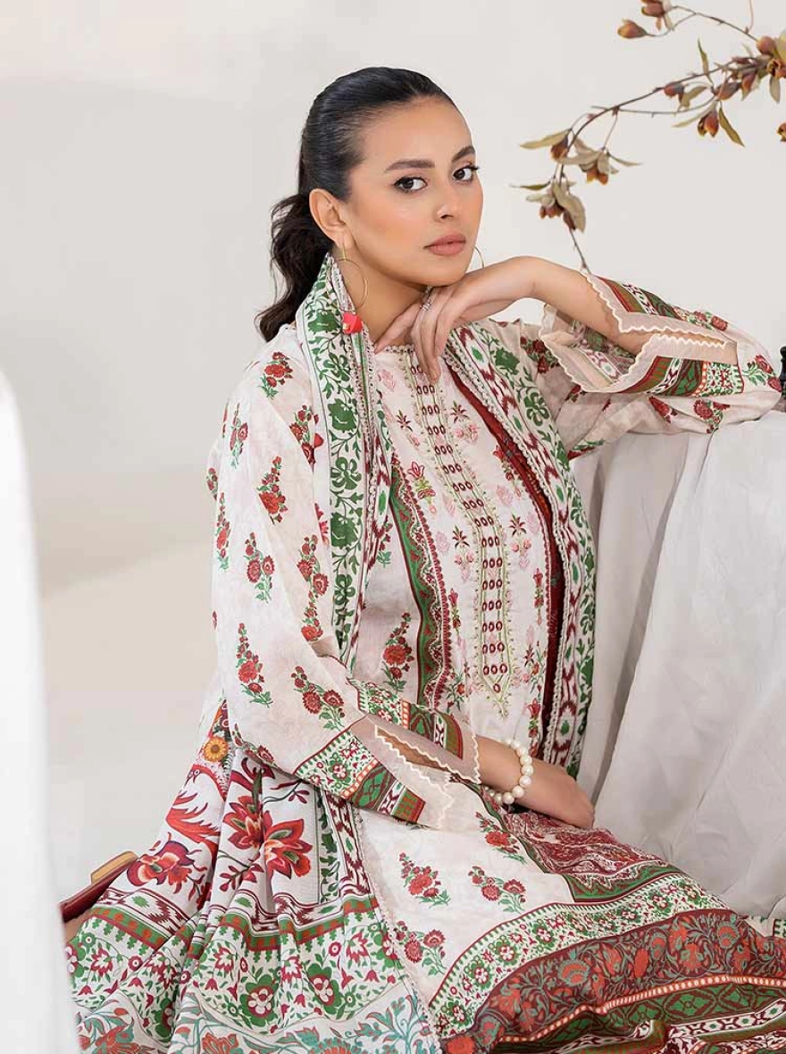 Rang E Adaa – Zari 3-Piece Unstitched Suit