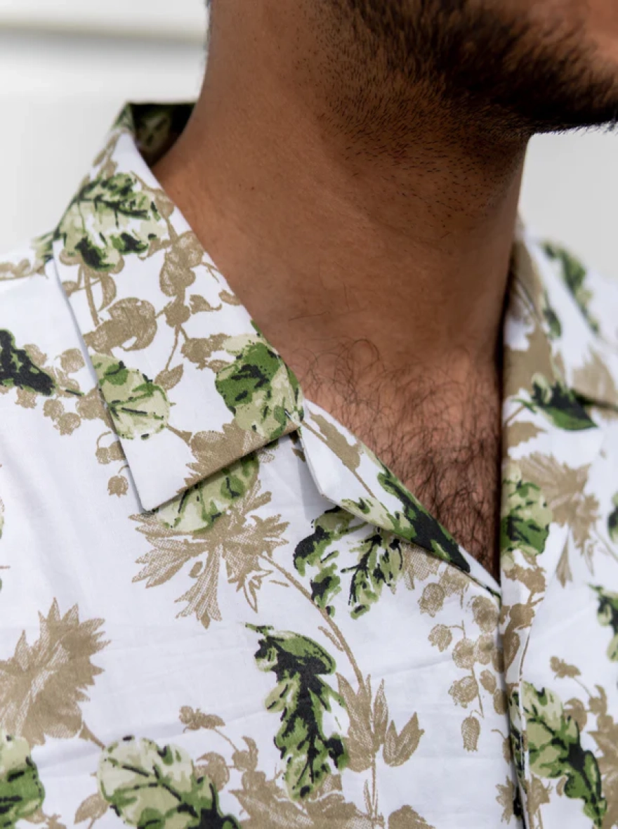 The Green Floral Print Shirt