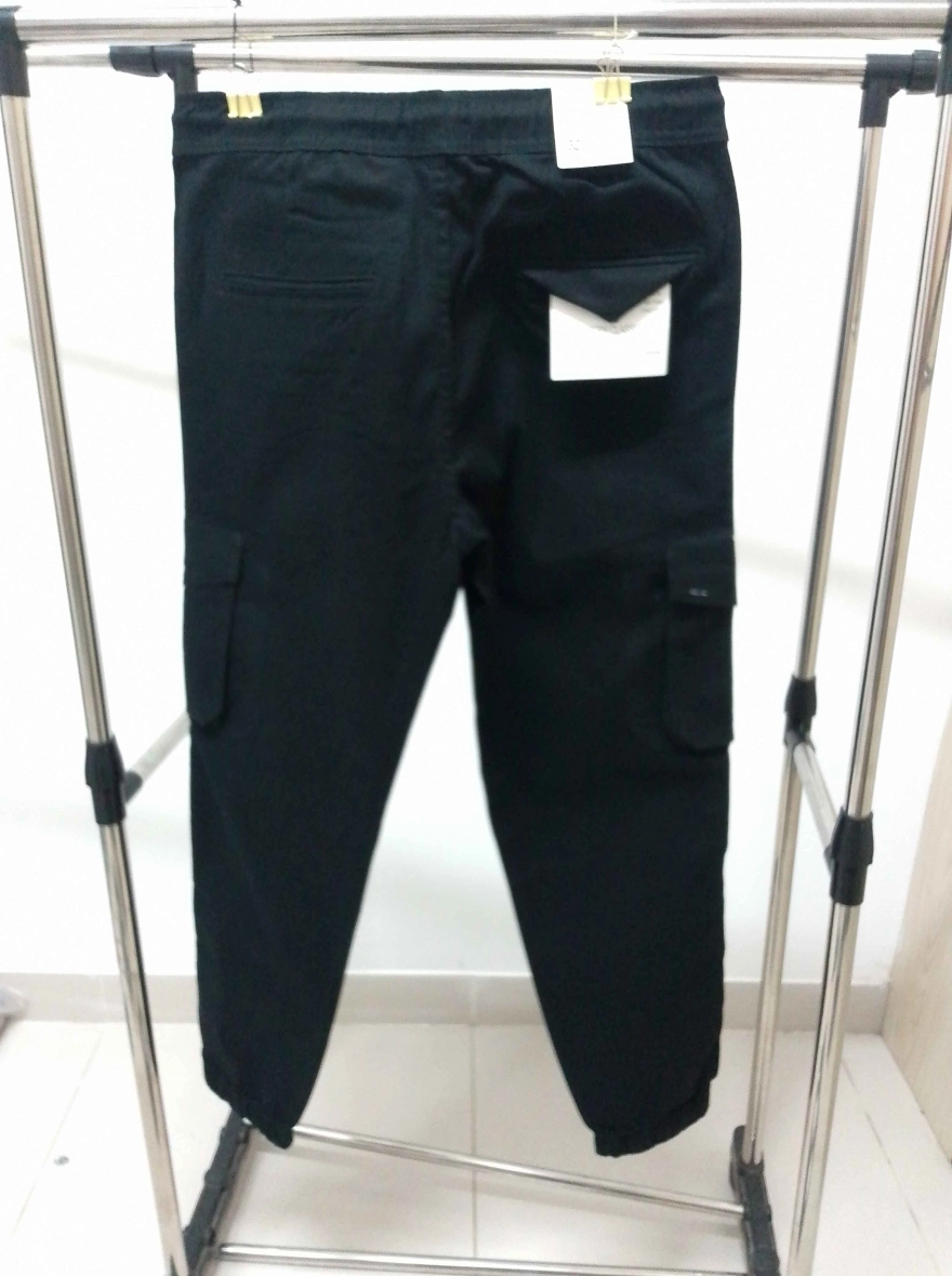 Men’s Urban Slim-Fit Cargo Jogger Pants – Black