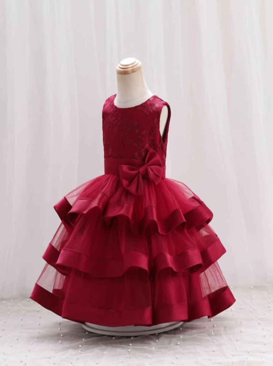 Imported China Princess Falu Red Gorgeous Frock