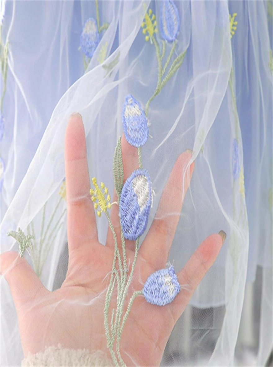 Imported Cotton Blend Tulle Butterfly Wing Frock (China)