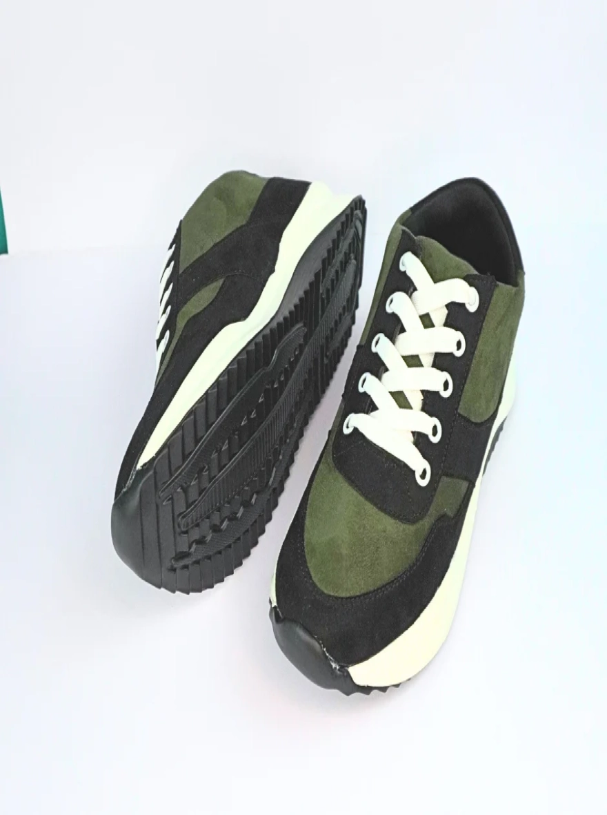 Zuqo Men's Sneaker : Urban - Olive Black