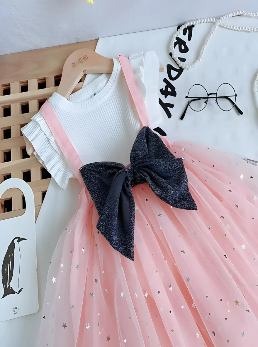 Imported Gorgeous Ribbon Star Party Frock (China)