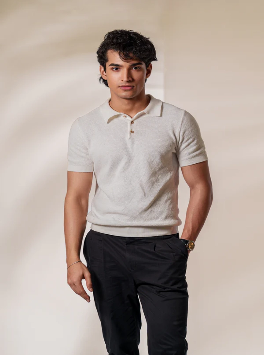 Florence Blanco Knit Polo