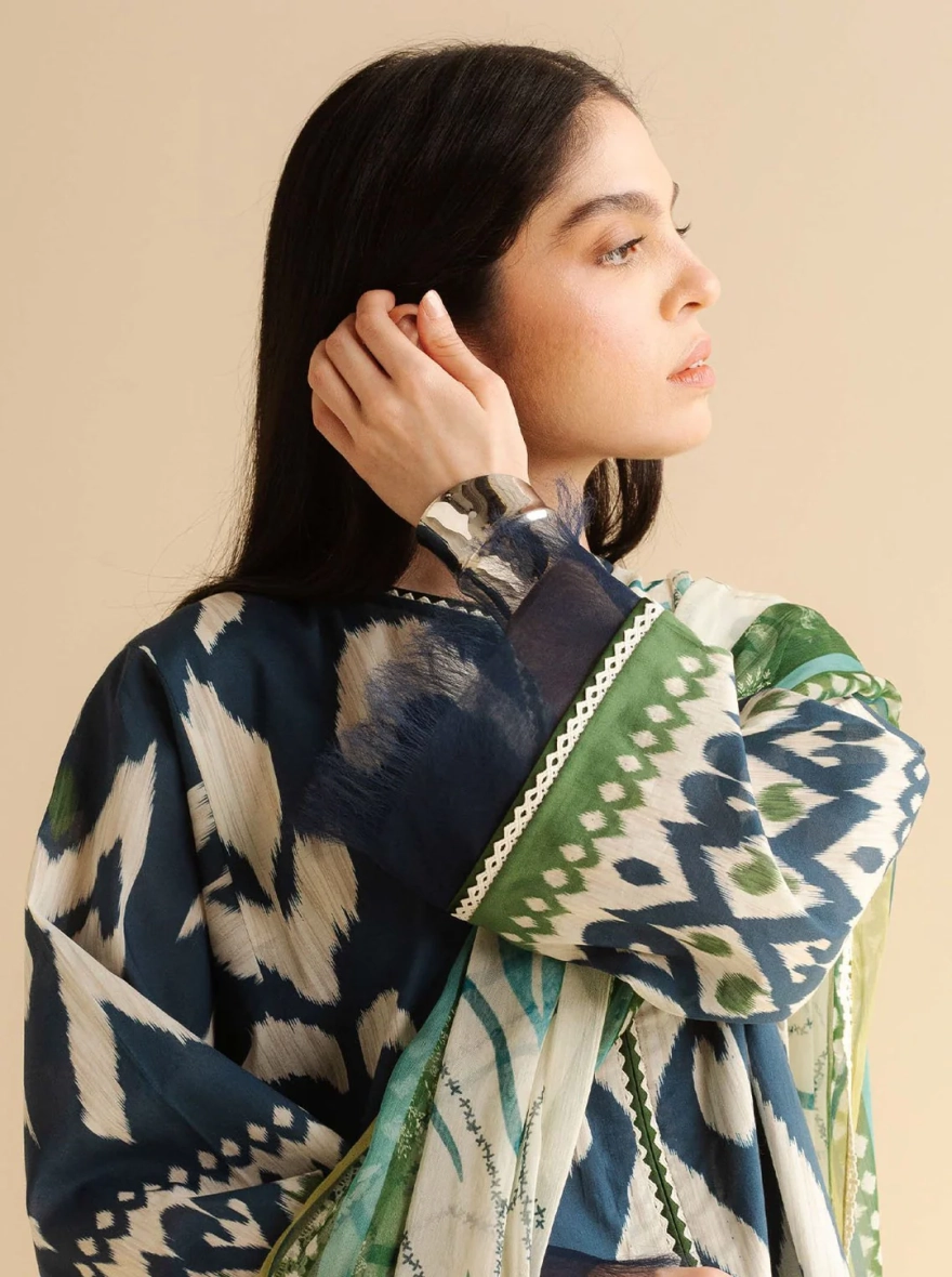 Shahjahan Coco Print – Unstitched Digital Printed 3 Piece Suit