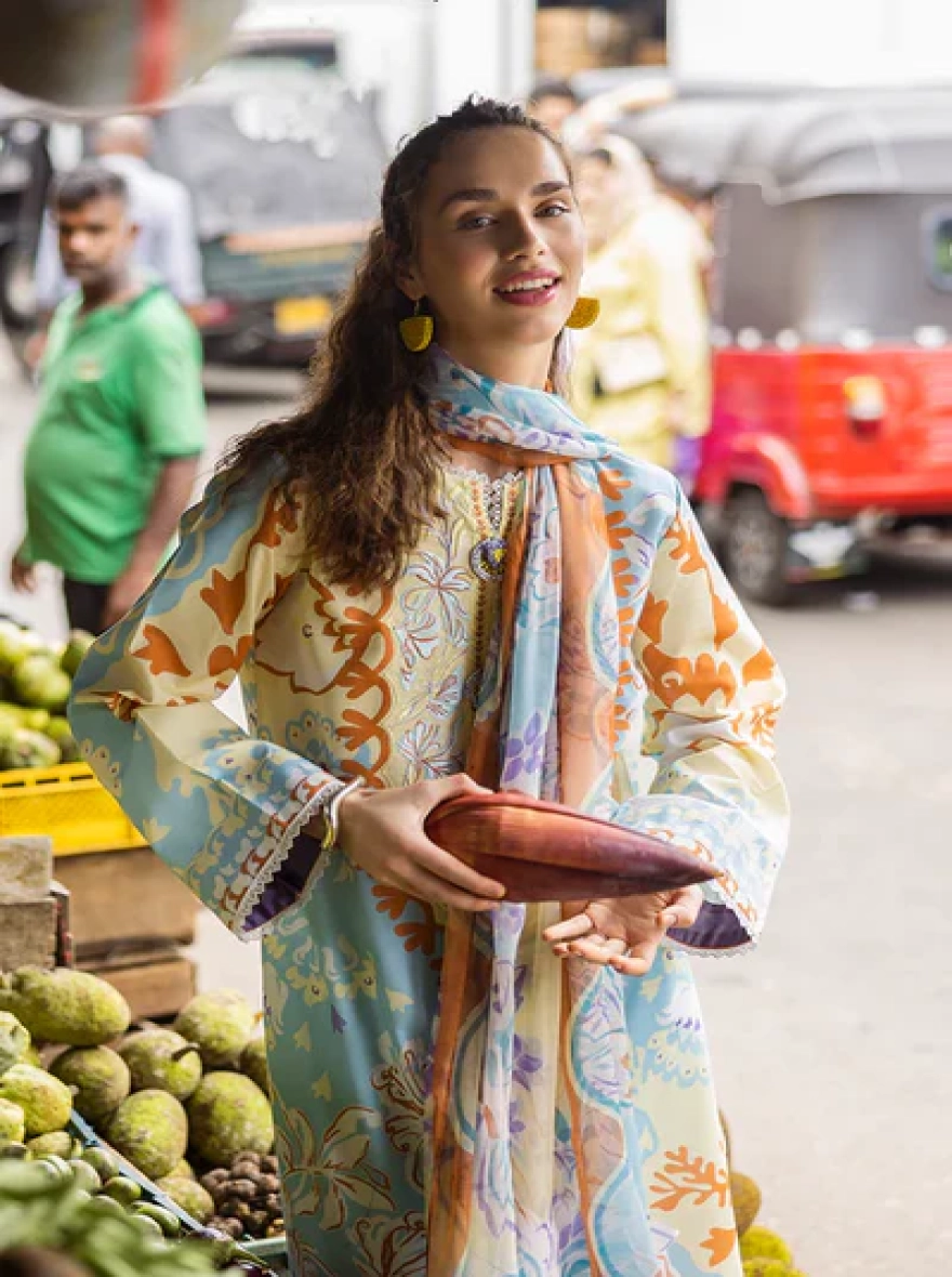 Mushq - Zita 3 Piece Printed Lawn Suit -Unstitehed