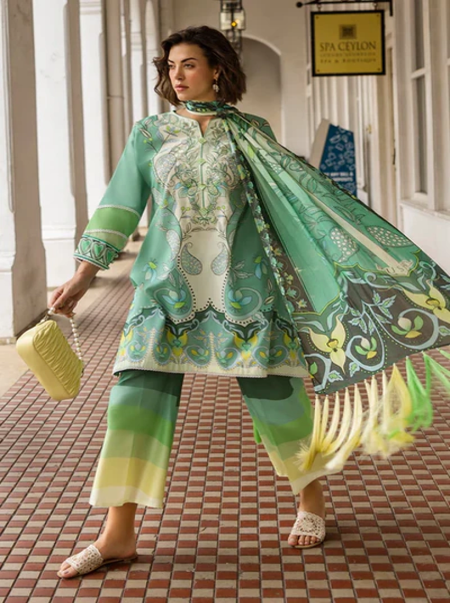 Ariela 3 Piece Printed Lawn Suit -Unstitehed 