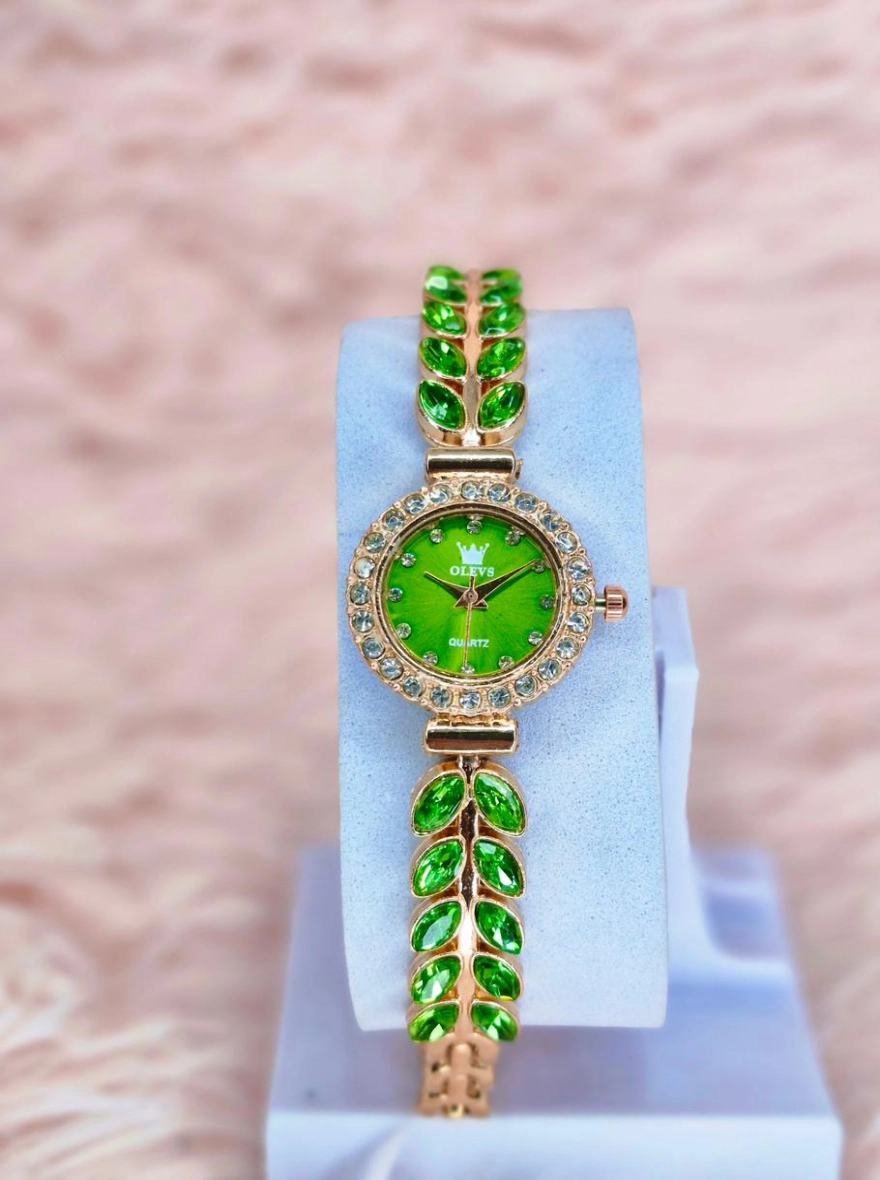 OLEVS 9995 Luxury Elegant Women’s Diamond Gold Watch