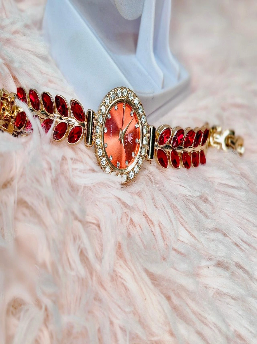 OLEVS 9995 Luxury Elegant Women’s Diamond Gold Watch