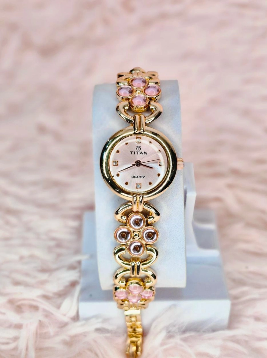 OLEVS Luxury Elegant Women’s Diamond Gold Watch