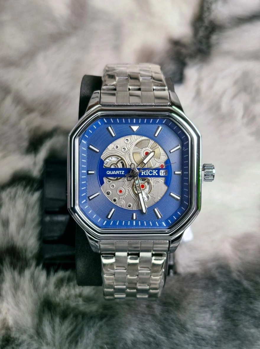 RICK 13 Luxury Square Skeleton Sports Watch for Men