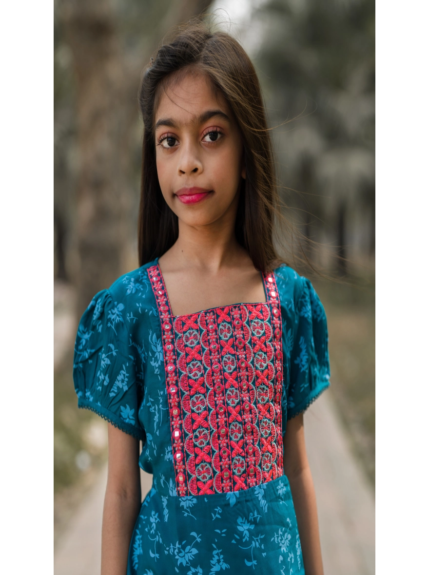 Girls Soft Cotton 3-Piece Set, Screen Print and Embroidery