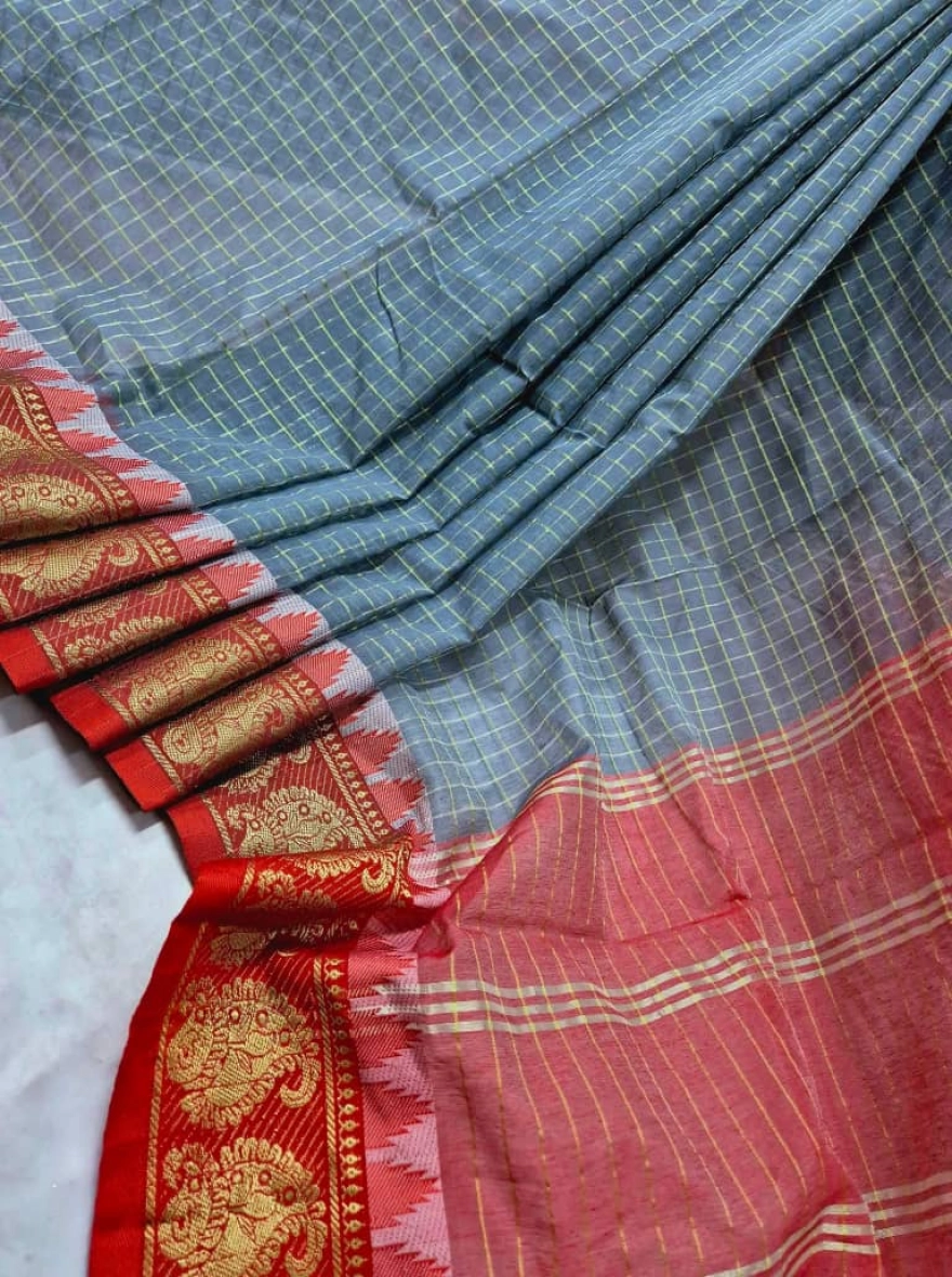 Premium Tangail Madurai Half Silk Saree – Traditional Heritage
