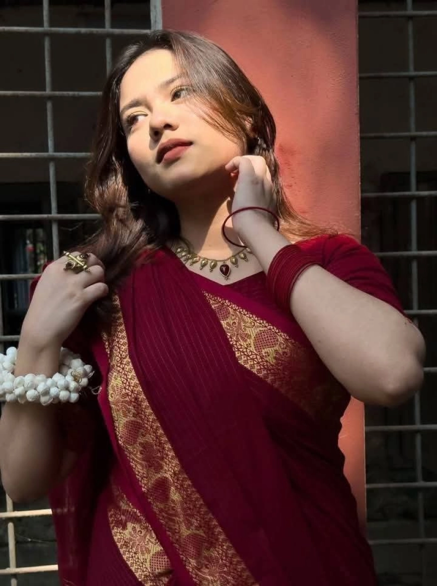 Merun Kathastichs Tangail Halfsilk Saree