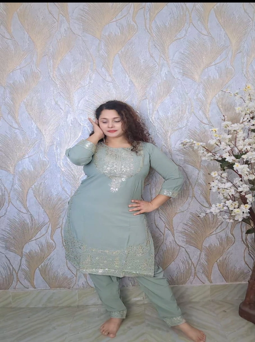 Premium Soft Silk Readymade 2-Piece Embroidered Set