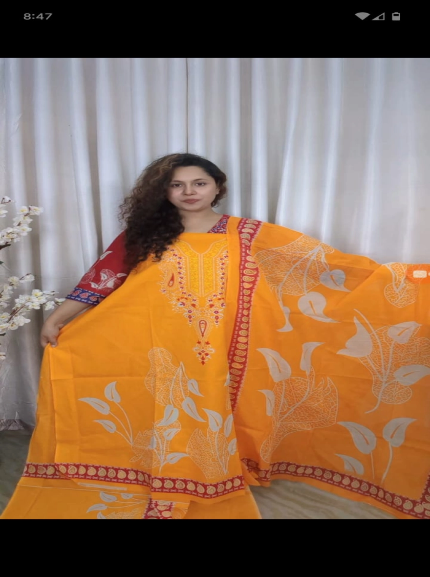 Summer Comfort Zam Zam Cotton Digital Printed Unstitched yellow 3-Piece Collection