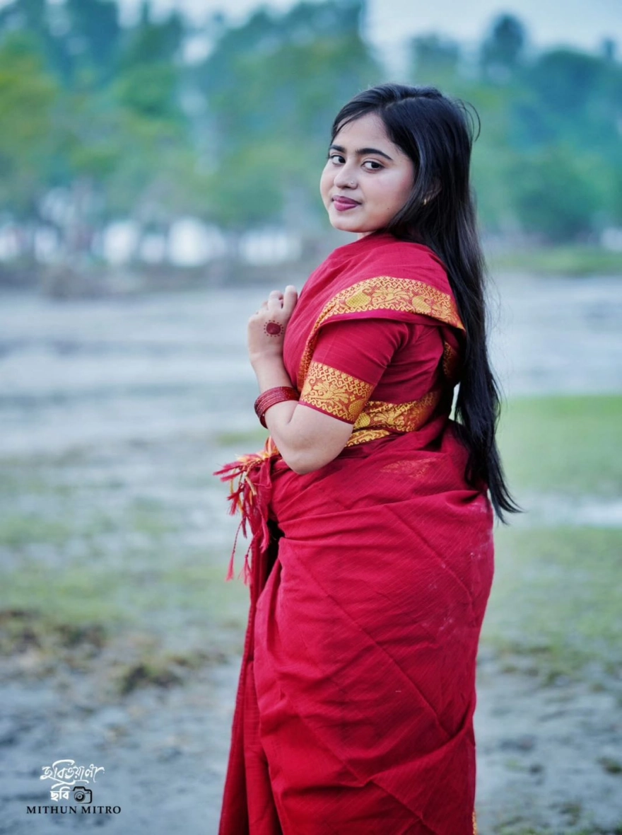 Women's Exclusive Half Silk Nakshi Pair Saree – Elegant Maroon & Heritage Gold