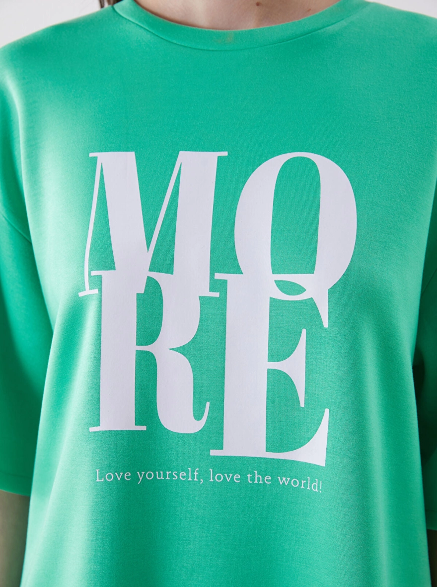 MORE Ladies Oversized Sweat Tee | GREEN