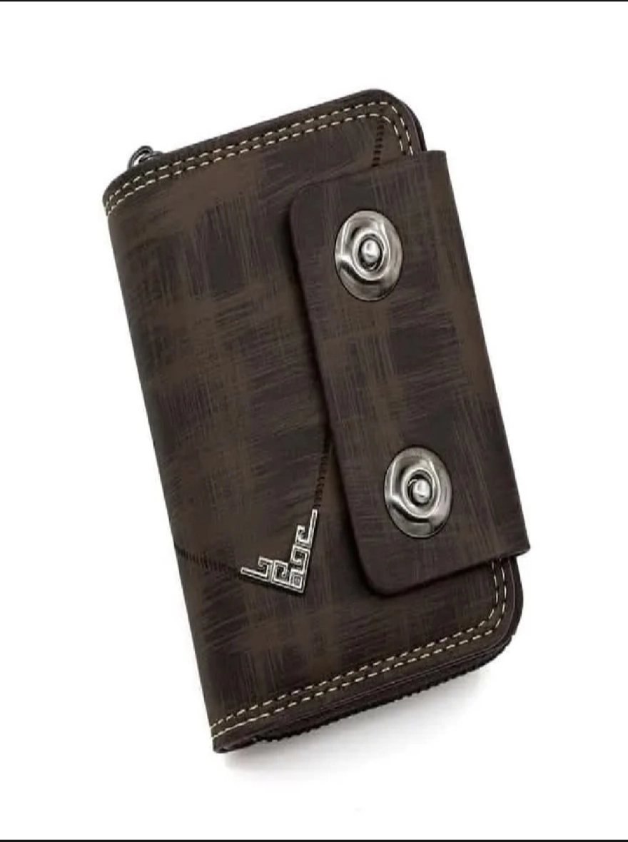 Premium PU Leather Multi-Slot Card Holder & Wallet – Coffee