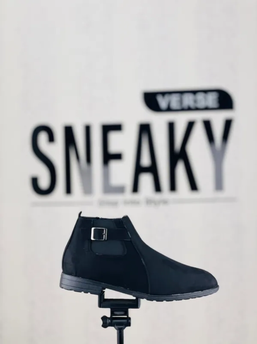 Chelsea Boot-CAT-Suede- Black