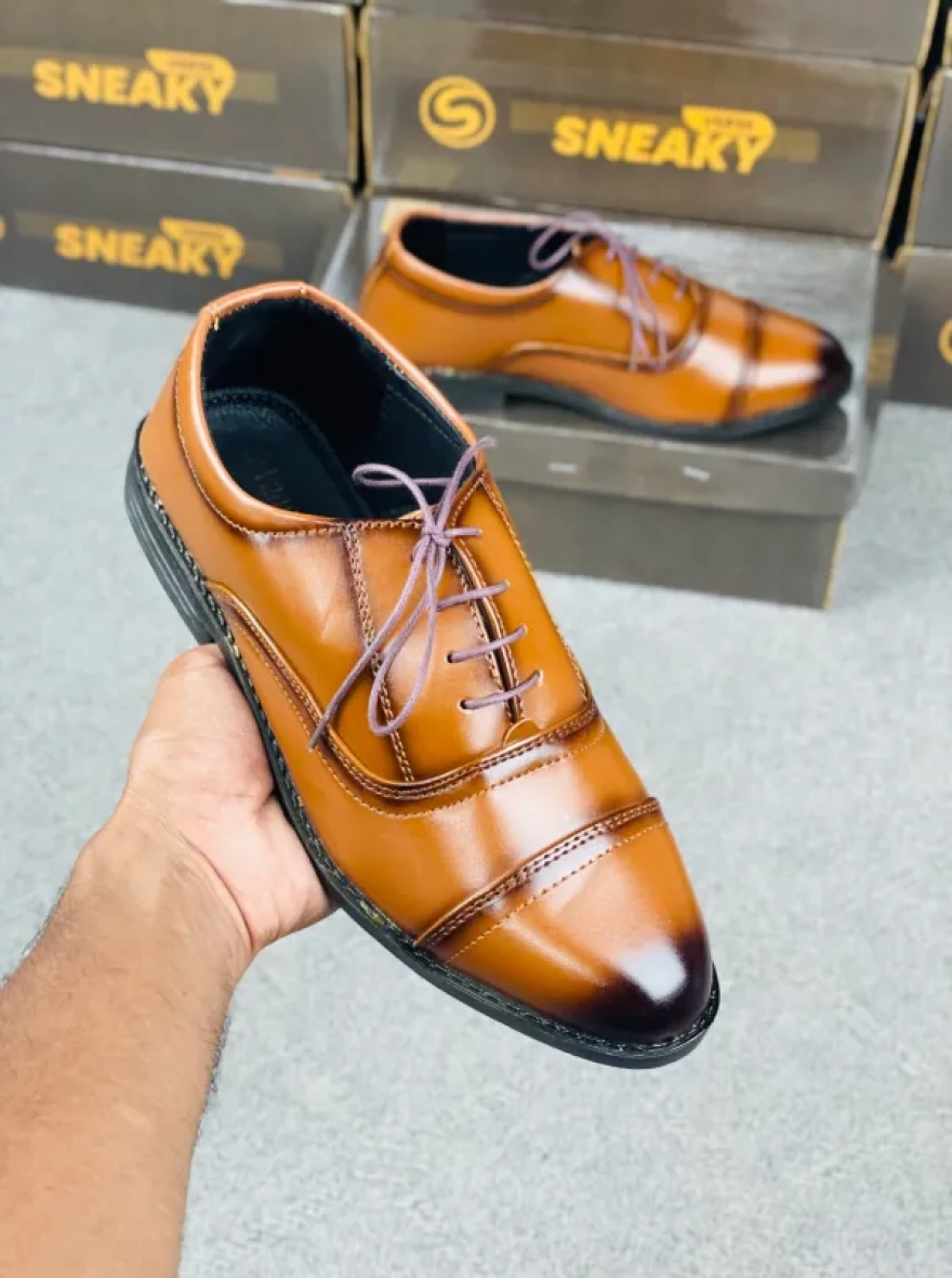 Premium Oxford Plain-Chocolate-Formal Shoes-Men