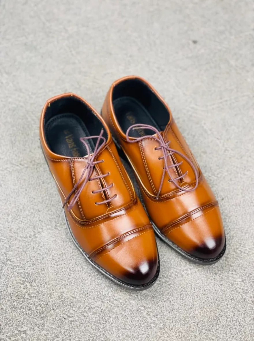 Premium Oxford Plain-Chocolate-Formal Shoes-Men