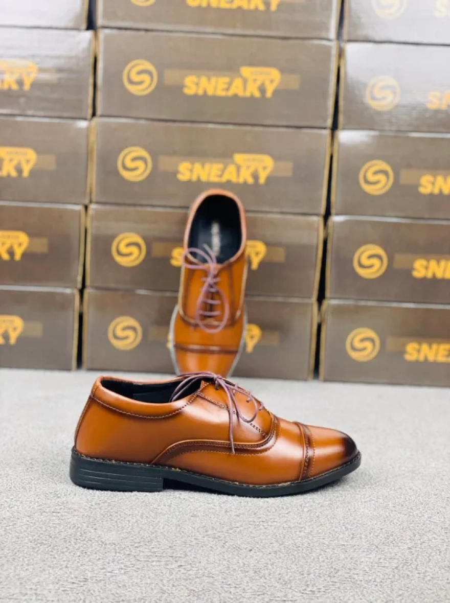 Premium Oxford Plain-Chocolate-Formal Shoes-Men