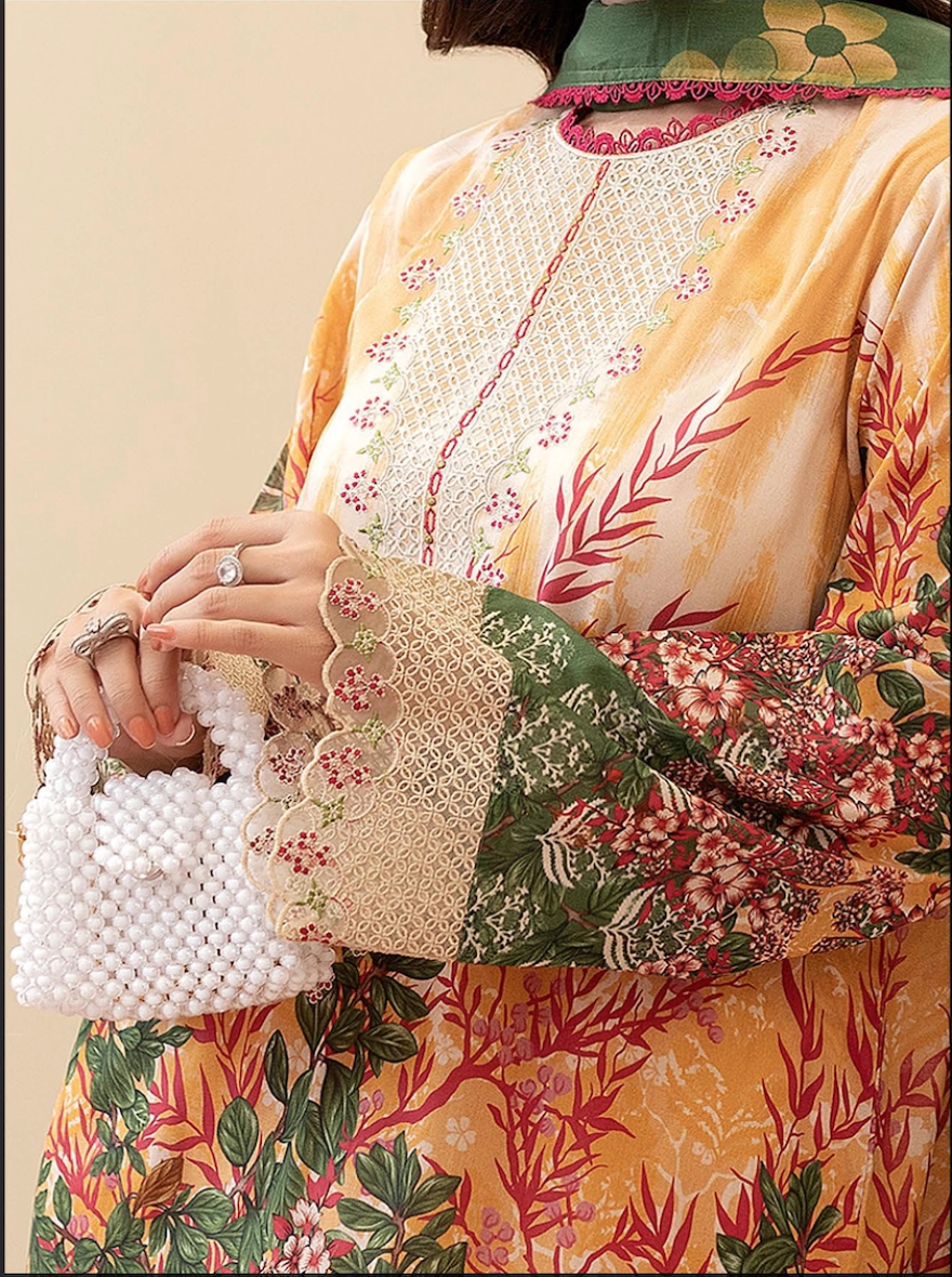 Pakistani Morja by Gulljee – Unstitched Three Piece Embroidered Printed Lawn Suit