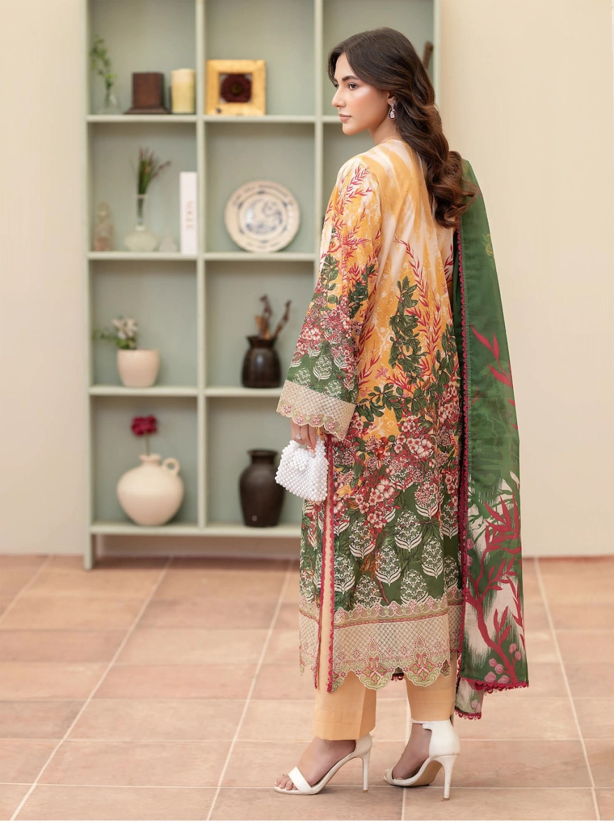 Pakistani Morja by Gulljee – Unstitched Three Piece Embroidered Printed Lawn Suit