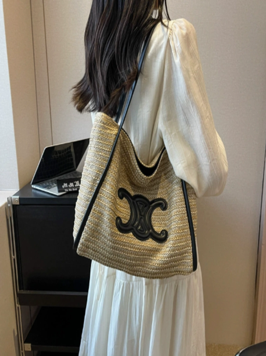 Elegant Sun Straw Tote Bag