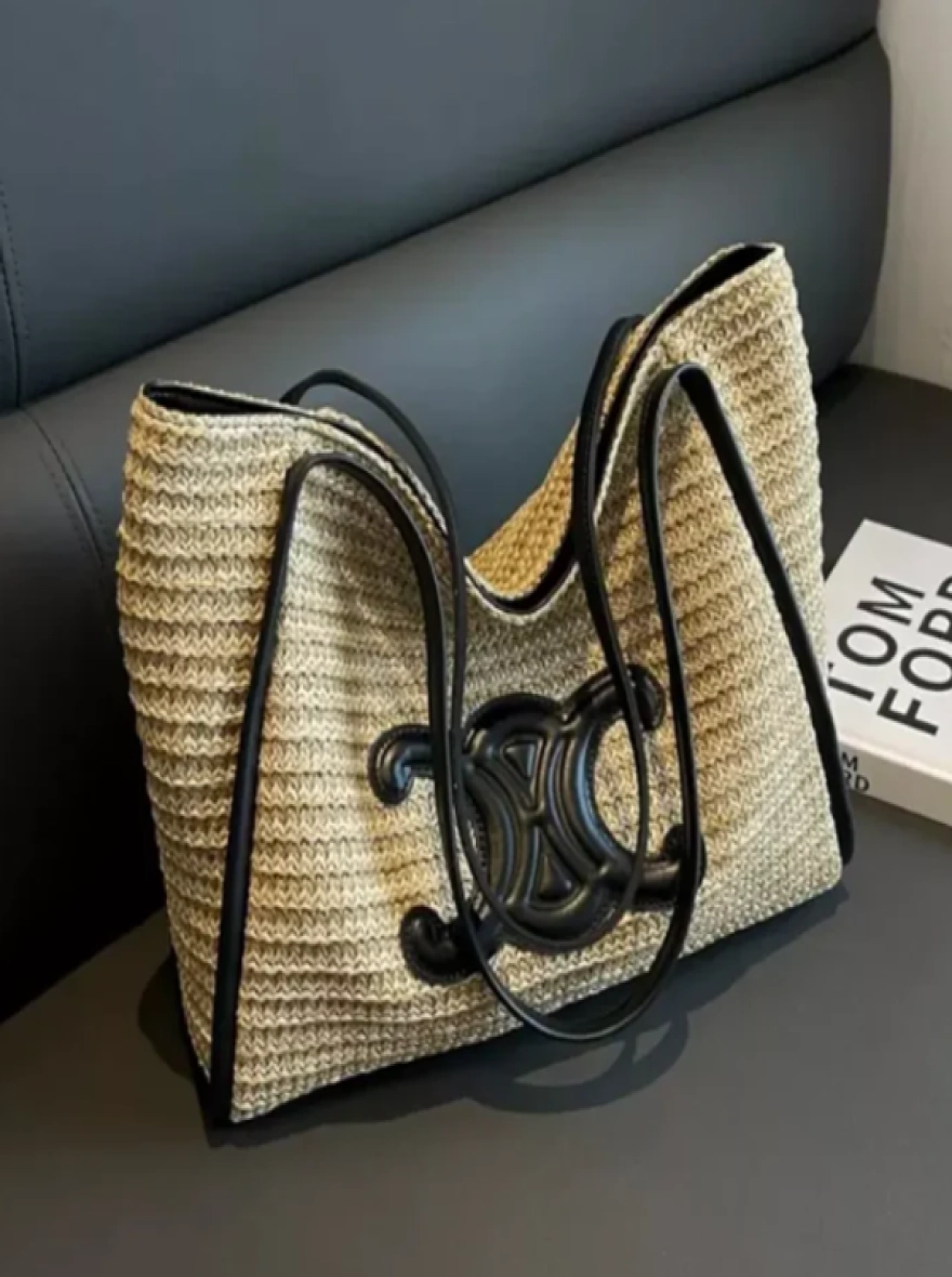 Elegant Sun Straw Tote Bag