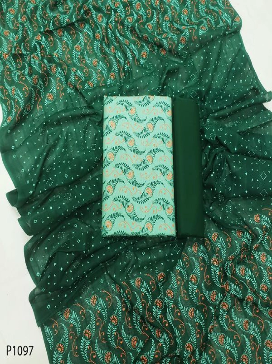 Royal Heritage Digital Print Premium Slab Cotton 3-Piece Set-P1097