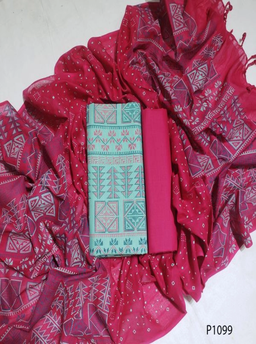 Royal Heritage Digital Print Premium Slab Cotton 3-Piece Set-P1099