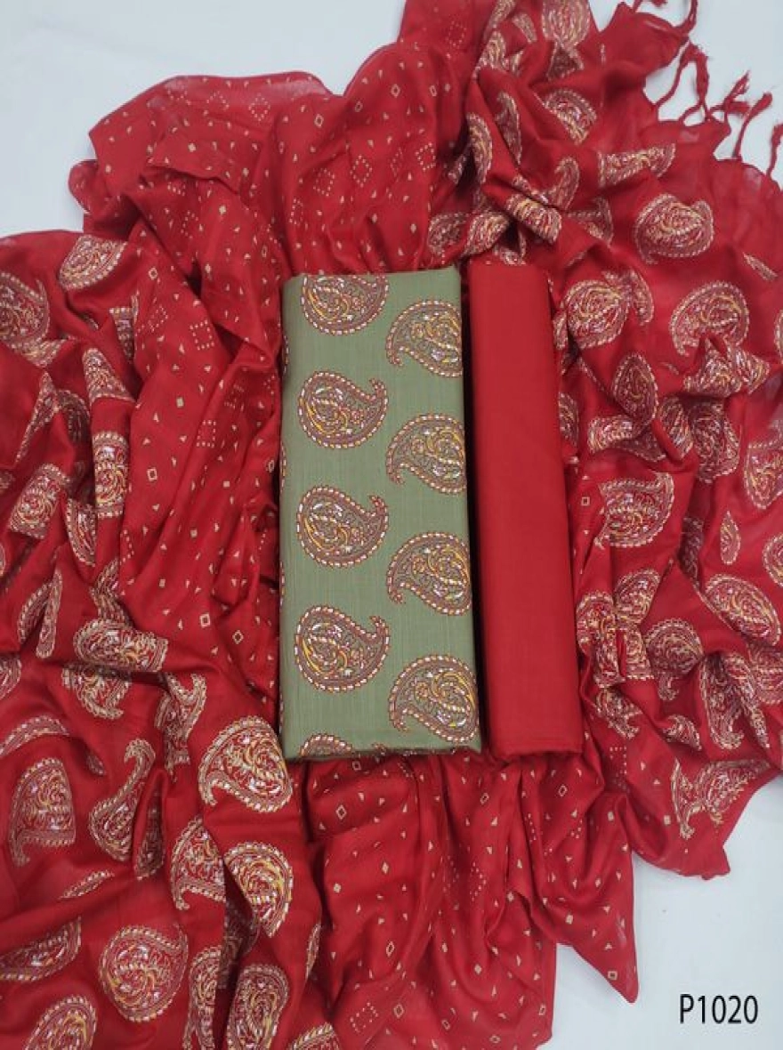 Royal Heritage Digital Print Premium Slab Cotton 3-Piece Set-P1020