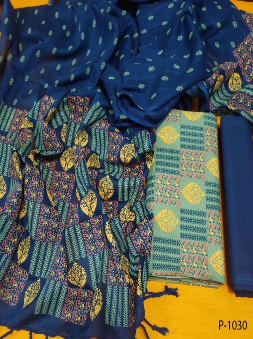 Royal Heritage Digital Print Premium Slab Cotton 3-Piece Set-P1030