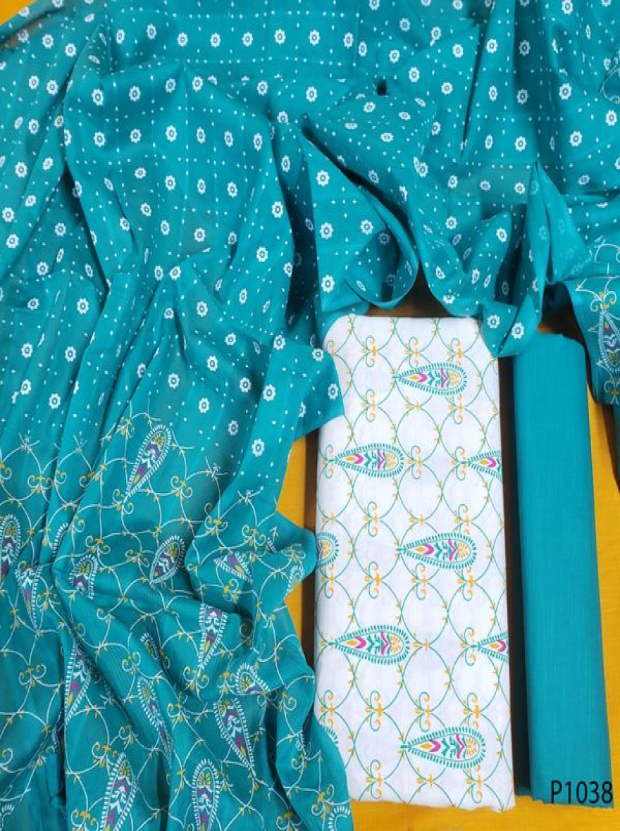 Royal Heritage Digital Print Premium Slab Cotton 3-Piece Set-P1038