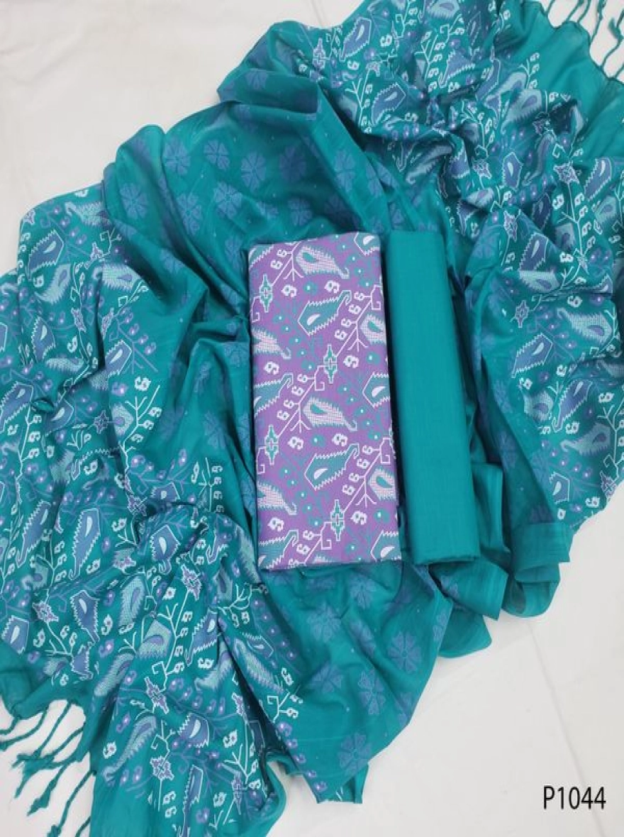 Royal Heritage Digital Print Premium Slab Cotton 3-Piece Set-P1044